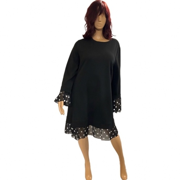 ASOS Black and Polka Dot Dress - Picture 1 of 7